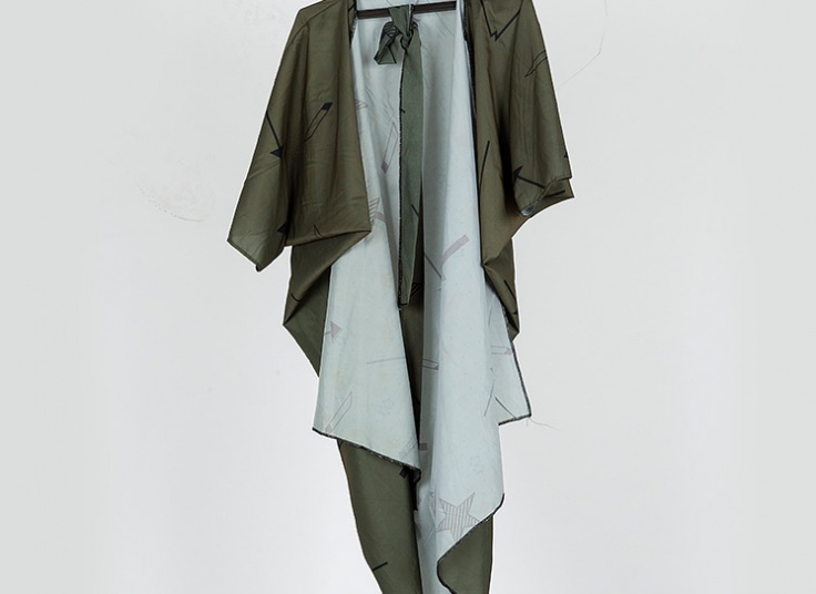 مانتو حریر جلو باز