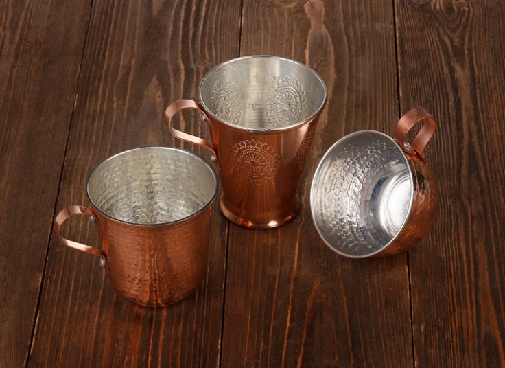 لیوان مسی دسته دار