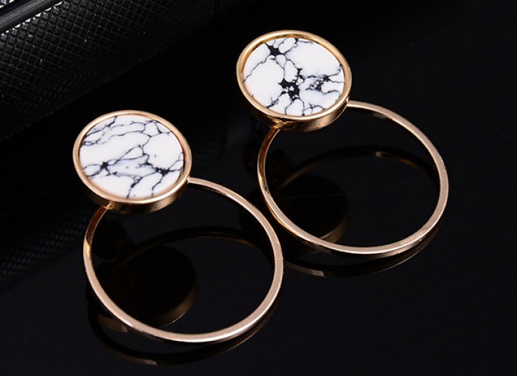 گوشواره هندسی مرمر