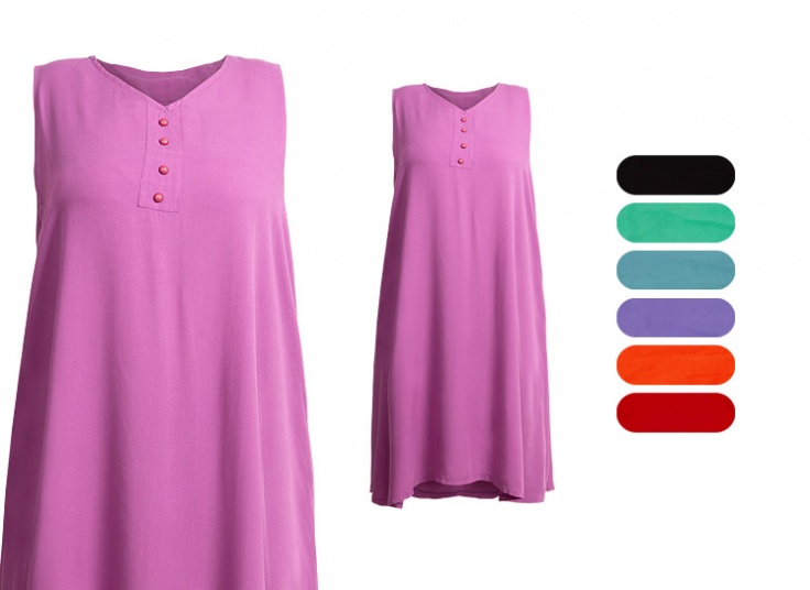 سارافون زنانه یقه‌ دکمه‌ دار