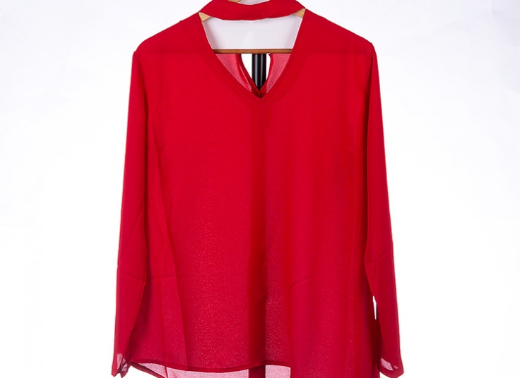 بلوز حریر قواره دار زنانه V neck