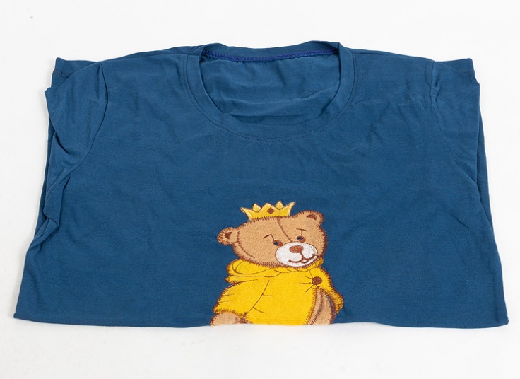 تیشرت زنانه تکه دوزی طرح خرس