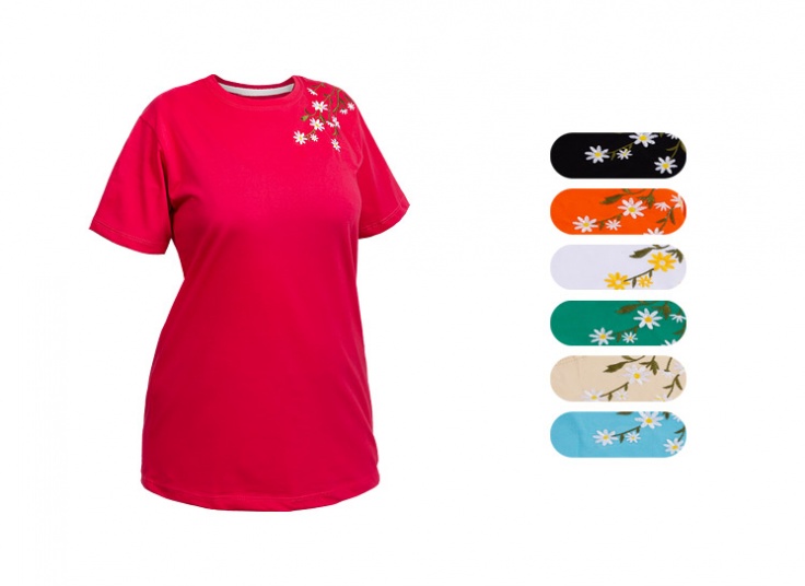 تیشرت زنانه گلدوزی طرح Spring