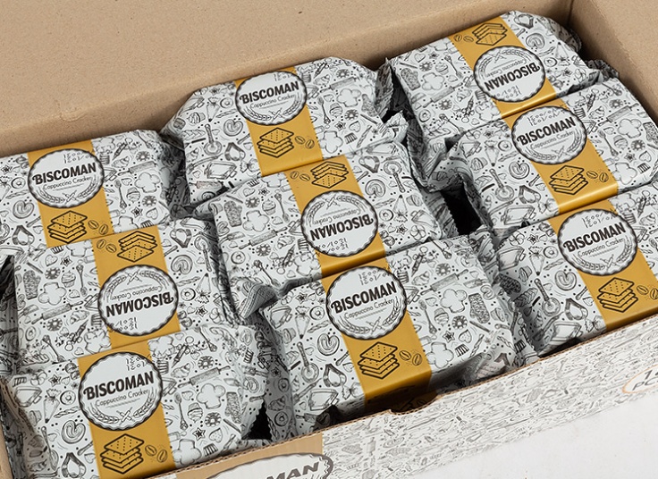 کراکر کاپوچینو 18 بسته ای BISCOMAN