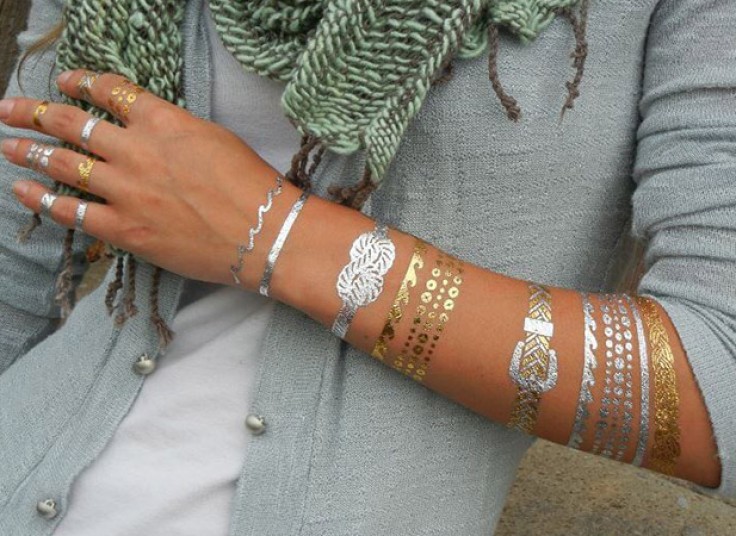 تتو موقت طلایی نقره‌ای