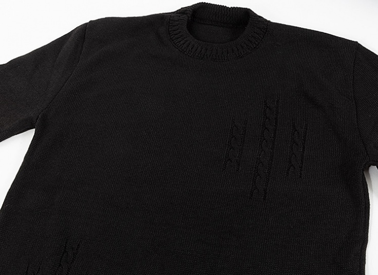 بلوز بافت مردانه یقه گرد نیم پیچ