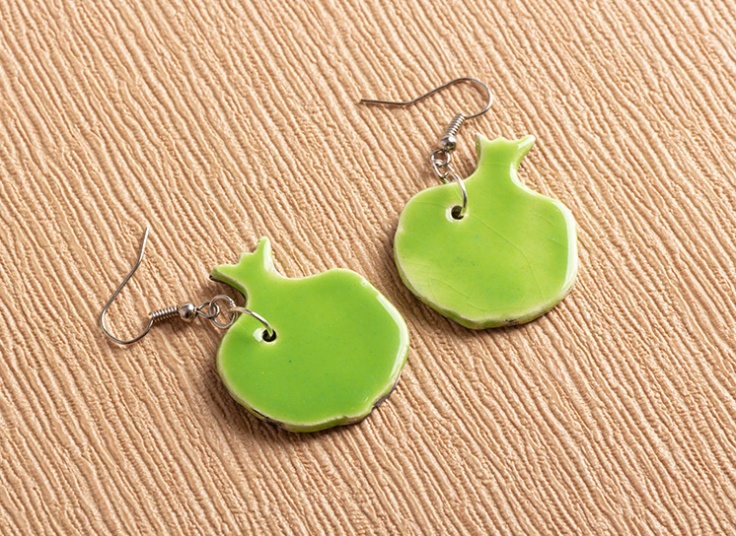 گوشواره سفالی انار