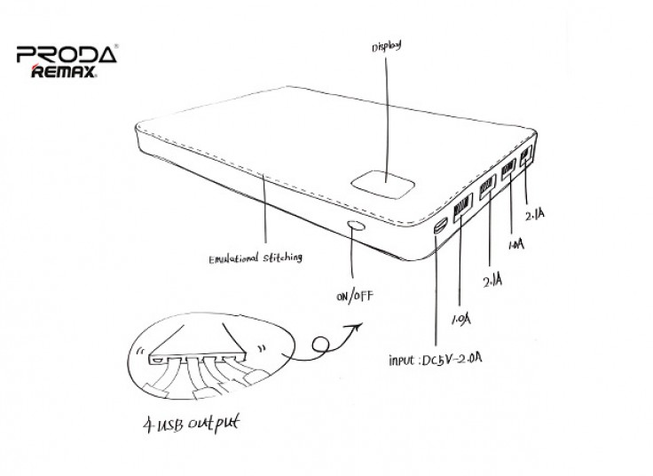 پاور بانک PRODA مدل NOTEBOOK