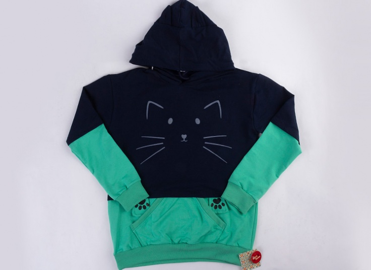 هودی کلاهدار زنانه طرح Cat