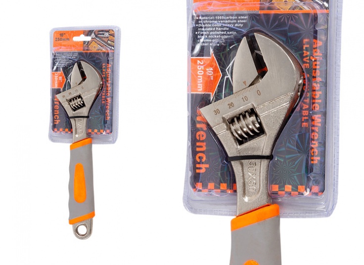 آچار فرانسه دسته روکش دار