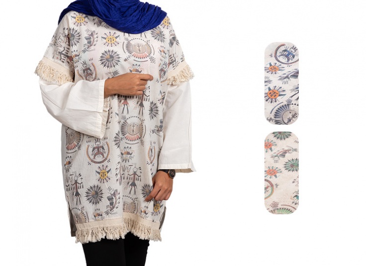 تونیک لینن طرحدار زنانه