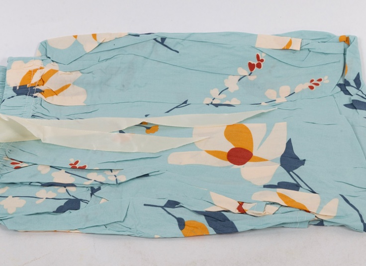 شلوار نخی گلدار PR