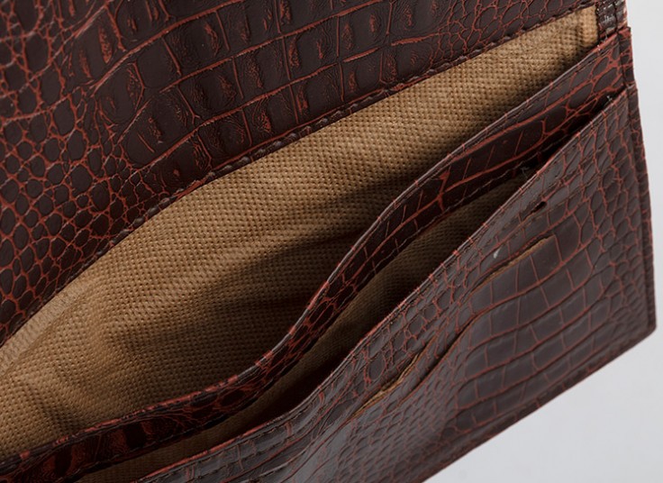 کیف چرمی مدارک طرح پوست