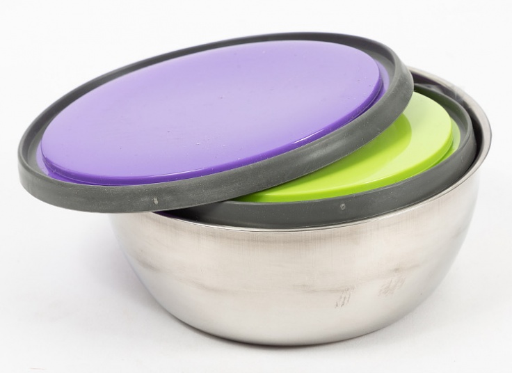 ظرف غذای استیل 3 تکه