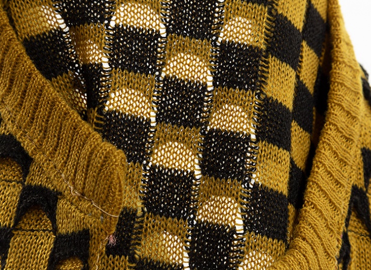 مانتو بافت جلو باز طرح دار