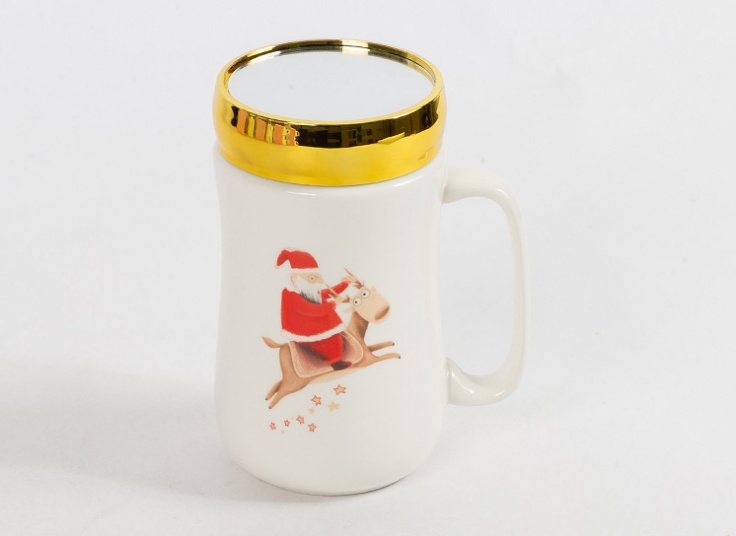 ماگ درب دار آینه ای