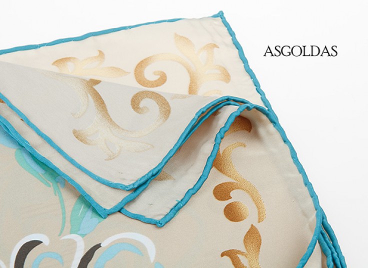 روسری دست دوز ابریشم ASGOLDAS