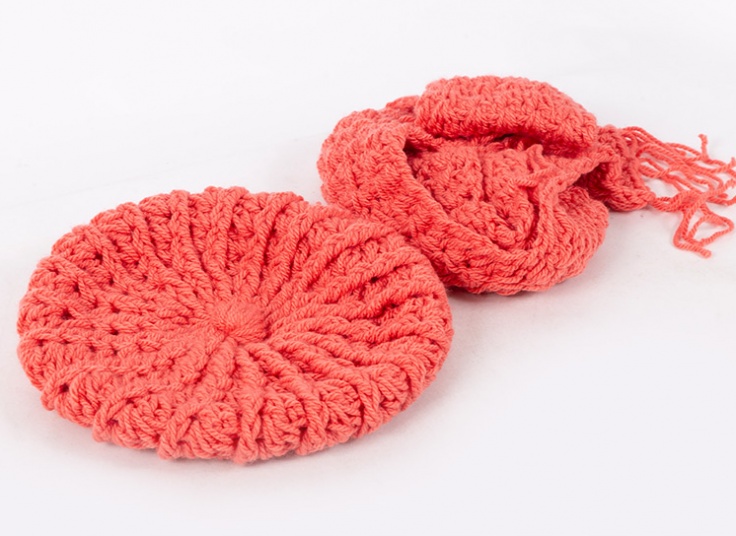 ست کلاه فرانسوی و شال گردن