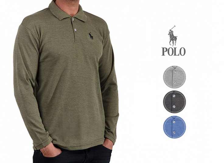 پولوشرت آستین بلند مردانه POLO
