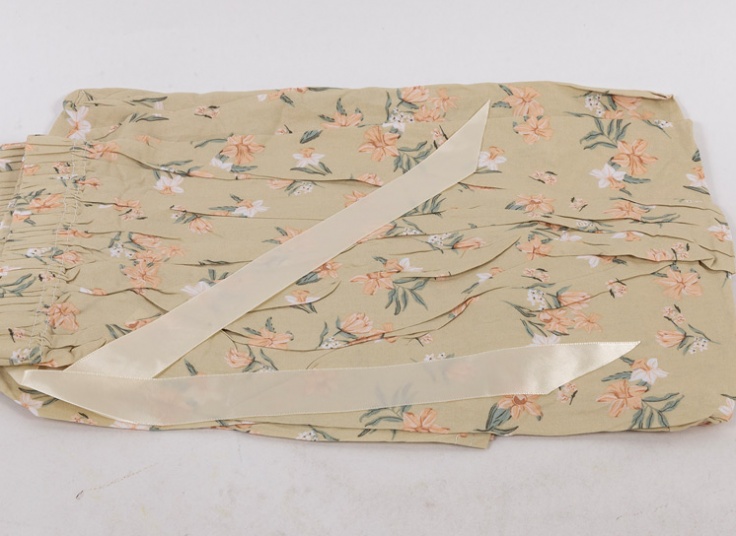 شلوار نخی گلدار PR