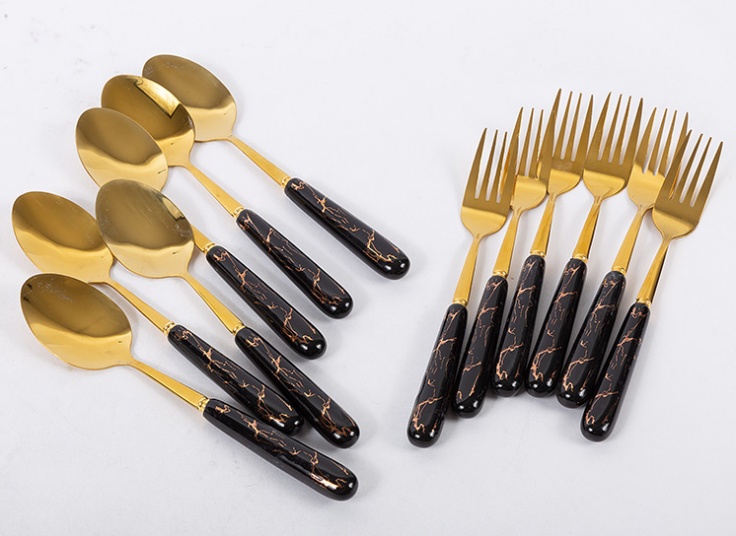 قاشق چنگال طرح ماربل