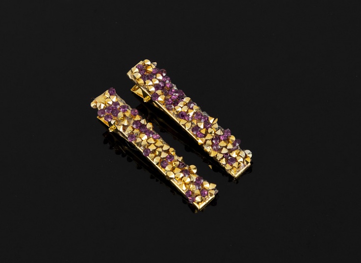 بسته دو عددی گیره مو کریستالی