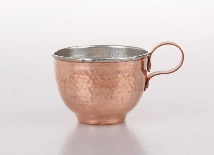 لیوان مسی دسته دار