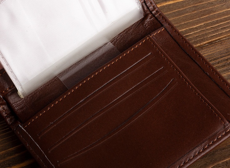 کیف پول چرم طبیعی مدل جیبی