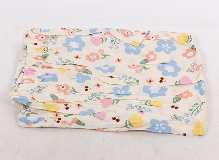 شلوار نخی گلدار PR