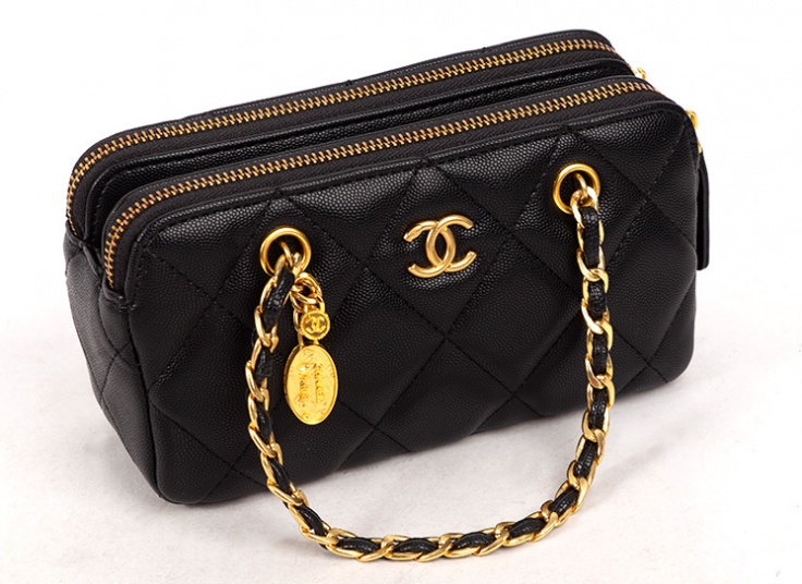 کیف دو زیپ زنانه chanel