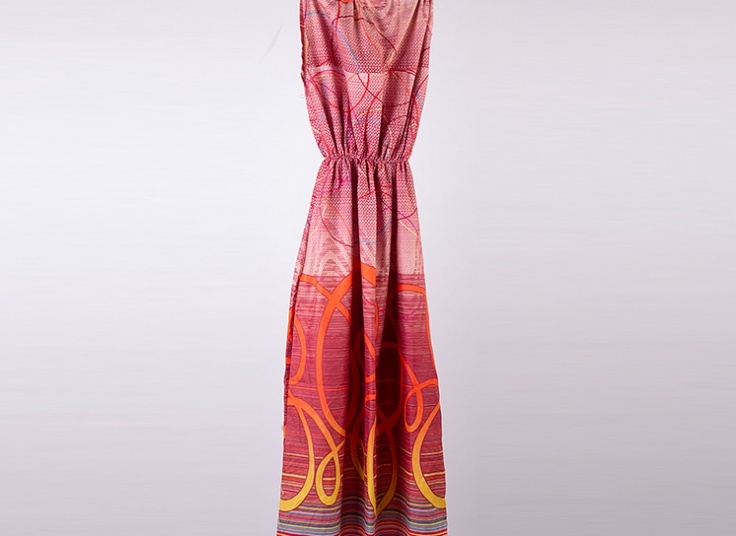 پیراهن ساحلی طرحدار زنانه