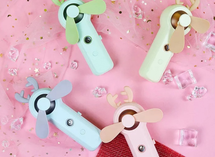 دستگاه بخور سرد و مینی فن شارژی