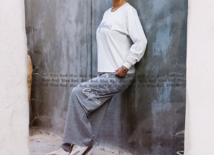 ست بلوز شلوار زنانه Blue Red