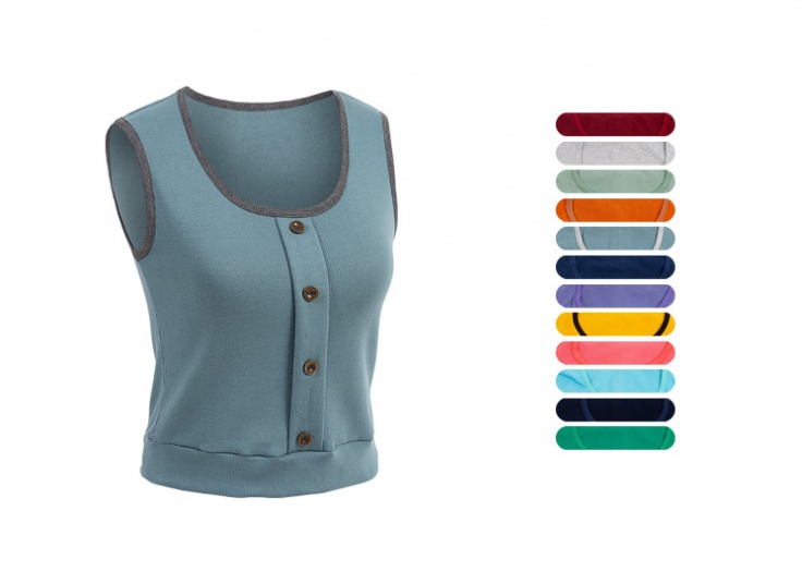 تاپ نیم تنه دکمه دار