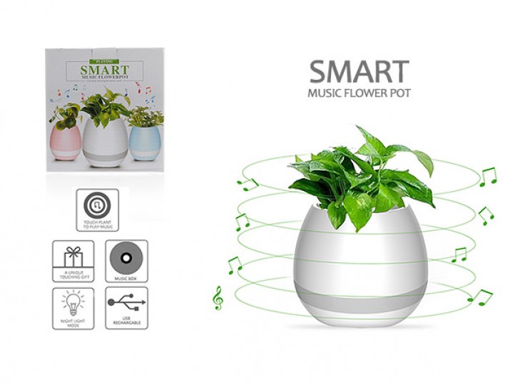 اسپیکر بلوتوث و گلدان موزیکال SMART