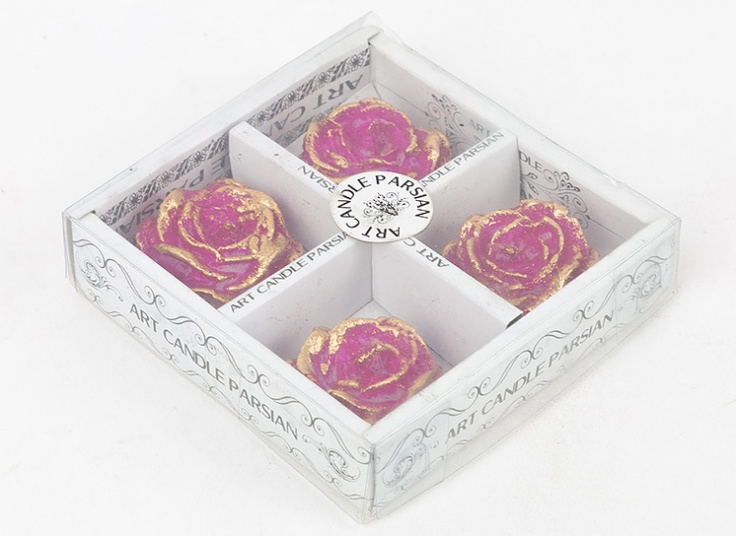 شمع طرح گل رز
