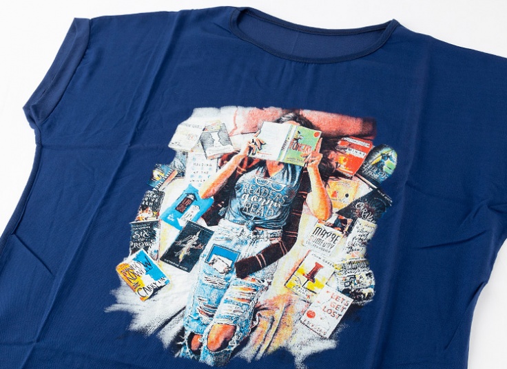 تیشرت زنانه Girl & Book