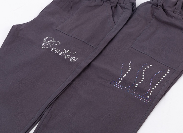 شلوار کتان دخترانه نگین دار