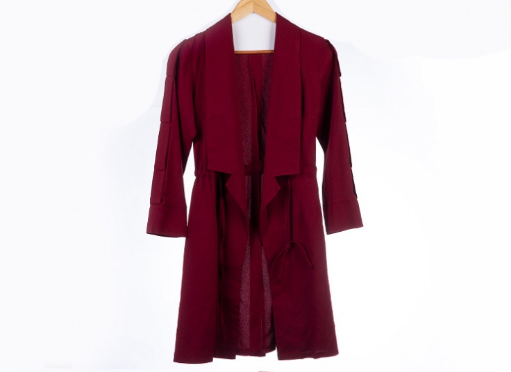 مانتو کرپ زنانه Plain