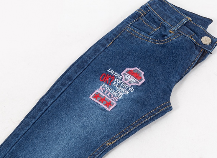 شلوار جین دخترانه گلدوزی