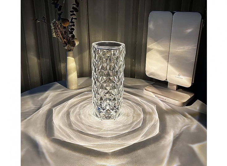 آباژور شارژی کریستالی Rose Table Lamp