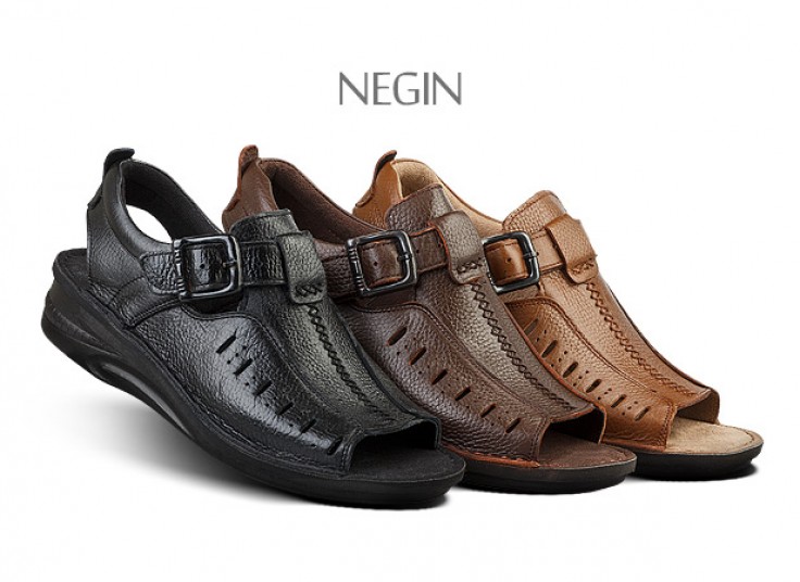 صندل چرم طبیعی مردانه NEGHIN