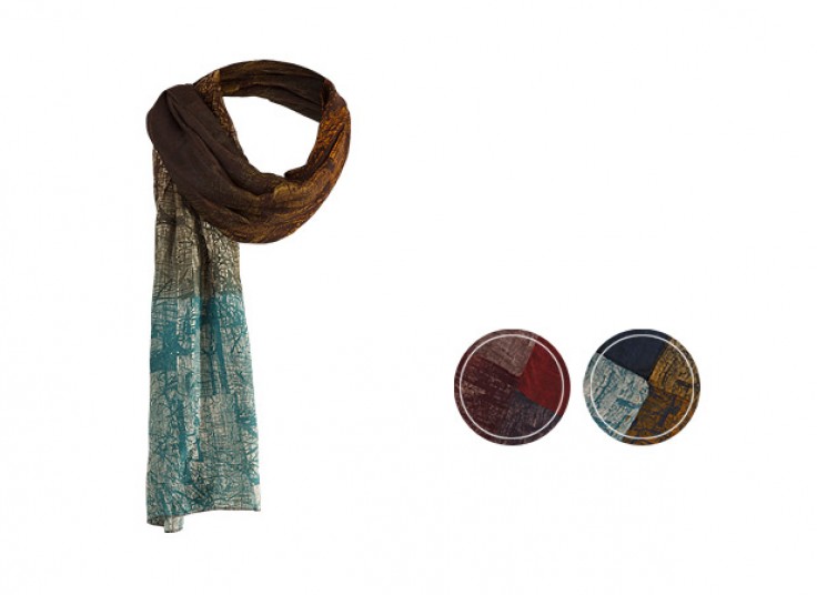 شال نخی دو رنگ