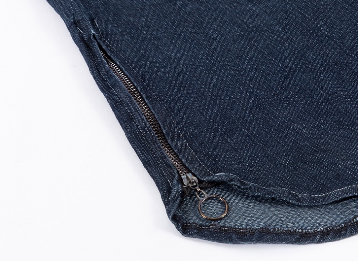 مانتو جین بغل زیپ دار