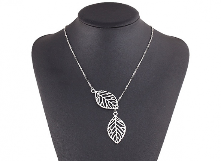 گردنبند زنجیری مدل برگ