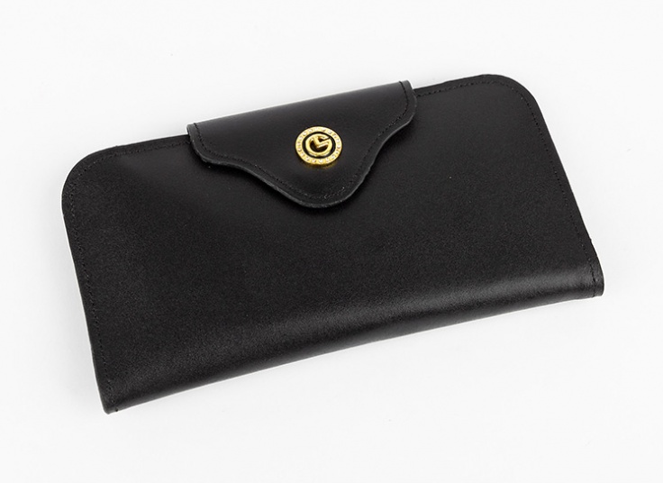 کیف پول چرمی دکمه نگینی