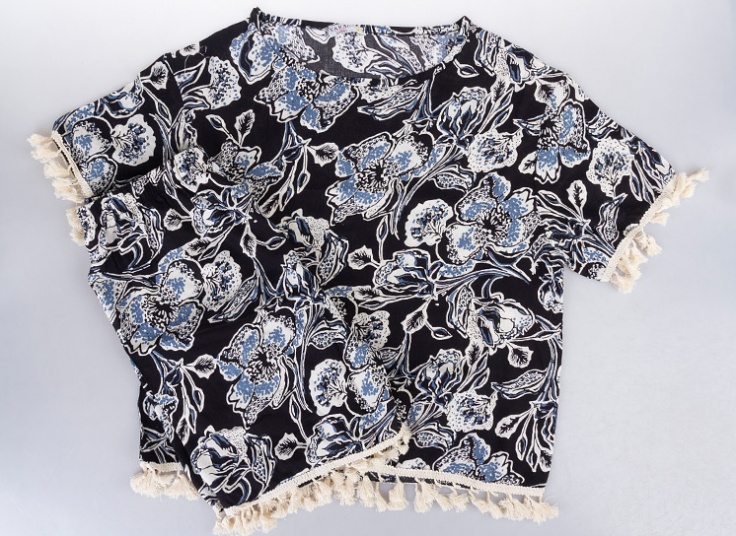 تیشرت و شلوارک نخی زنانه Tassel