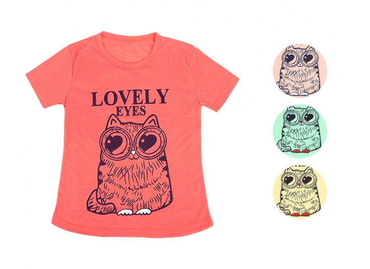 تیشرت دخترانه طرح جغد