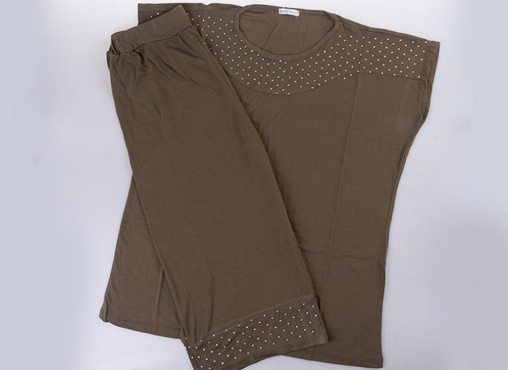 ست تاپ و برمودا سایز بزرگ زنانه Jeweled