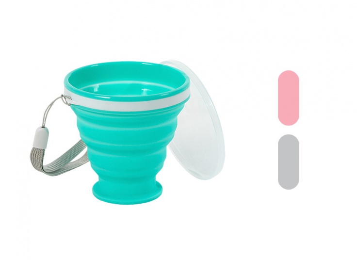 لیوان سیلیکونی درب دار